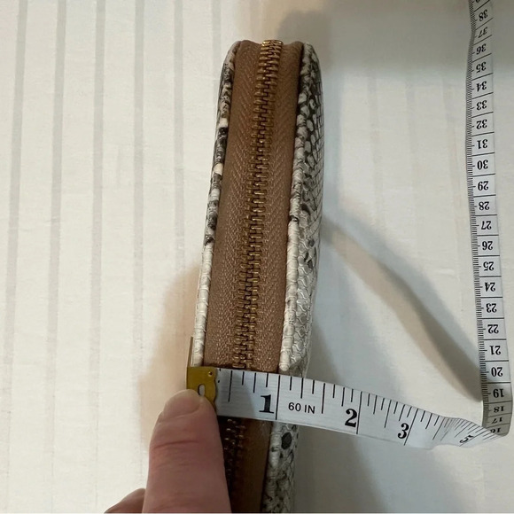 Ann Klein snakeskin wallet  brown/cream - Picture 15 of 16